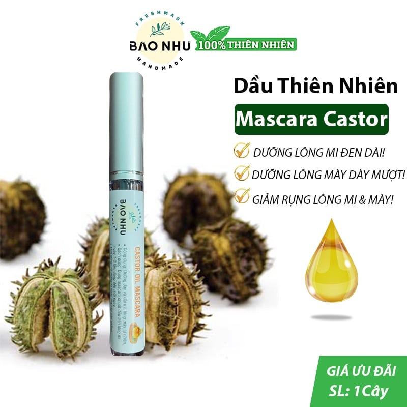Mascara Organic Castor 8Ml (Dầu Thầu Dầu)